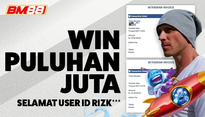 Win puluhan juta bukan sekadar mimpi! Simak kisah member BM888 ID Rizk** yang sukses meraih 80 juta berkat strategi rapi, kendali diri, dan bermain di platform terpercaya.